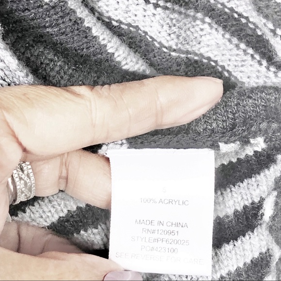 Pink Rose Cardigan waterfall Open Striped Size S - Picture 6 of 7